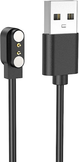 Hoco CW55 Φορτιστής για Apple Watch 1-9, SE/SE2, Ultra/Ultra2 Ασημί