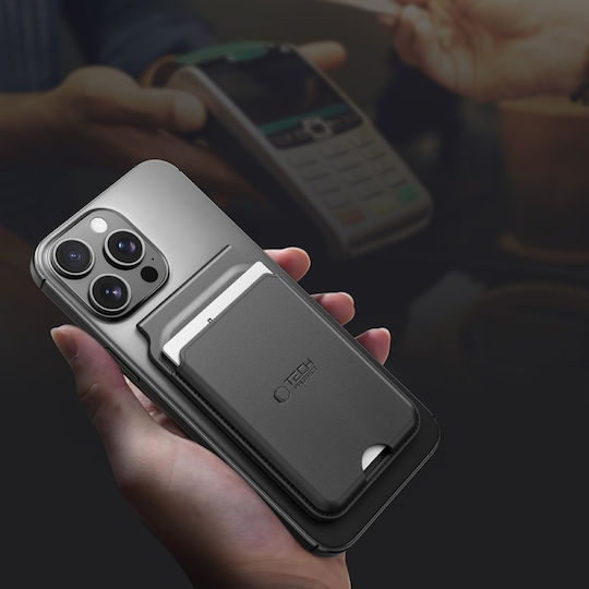 Tech-Protect MagSafe Θήκη Καρτών Magwallet Stand σε Μαύρο χρώμα