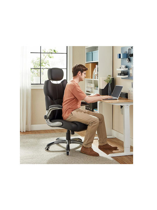 Executive Reclining Office Chair with Fixed Arms Black Songmics