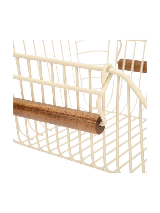 Estia Tabletop Allure Metal Rack 26.5x29.5x16cm Beige