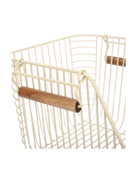 Estia Tabletop Allure Metal Rack 26.5x29.5x21.5cm Beige