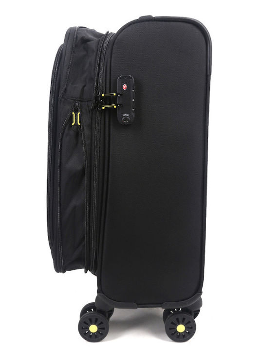 WORLDLINE Kabinenreisekoffer Black mit 4 Räder Höhe 55cm