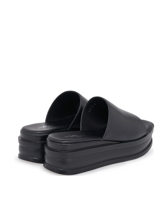 Women's Flat Sandals Flatforms in Black Color