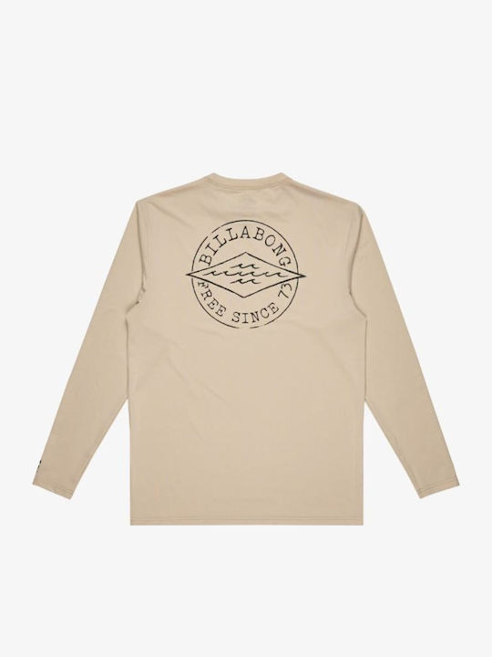 Billabong Big Dave Παιδικό Μαγιό Μπλούζα με Μακρύ Μανίκι Μπεζ