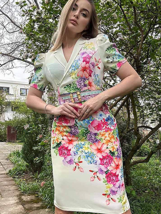 Sommer Mini Damenkleid für Hochzeit - Taufe Blumen