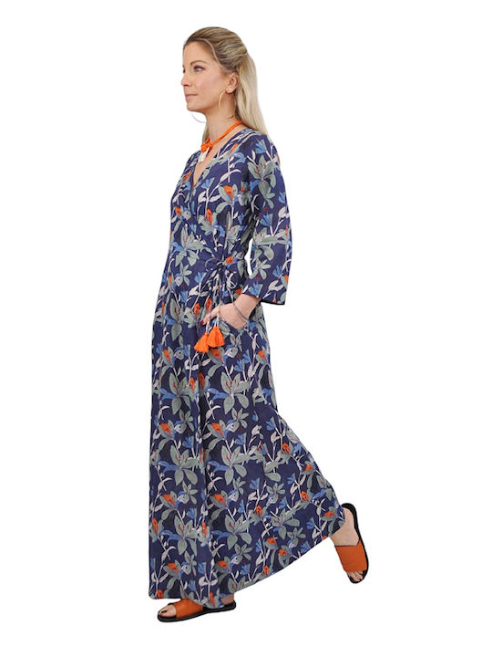 Sommer Maxi Damenkleid Blau