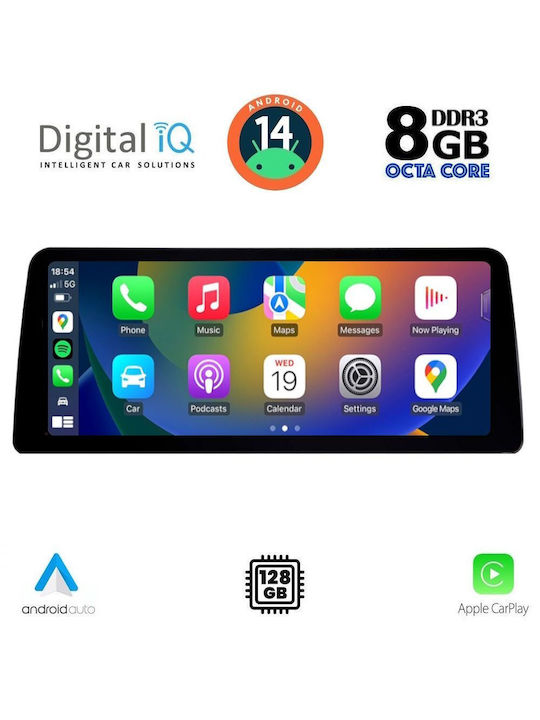Digital IQ Car Audio System for BMW X5 (E70) / X6 (E71) 2009-2013 (Bluetooth/USB/WiFi/GPS/Apple-Carplay/Android-Auto) with Touch Screen 12.3"