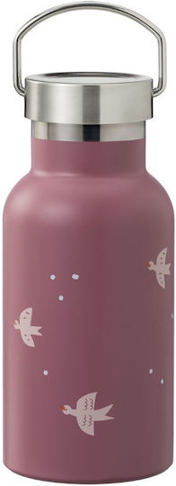 Fresk Kids Water Bottle Thermos Stainless Steel with Straw Gray 350ml