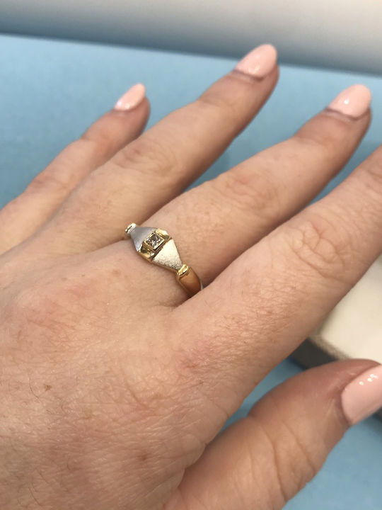 Antwnakakis Ring made of White gold 18K