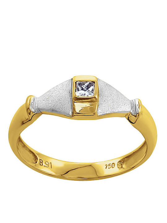 Antwnakakis Ring made of White gold 18K