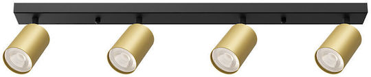 Braytron Spot mit 4 Lichtern in Gold Farbe
