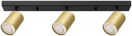 Braytron Dreifach Spot in Gold Farbe