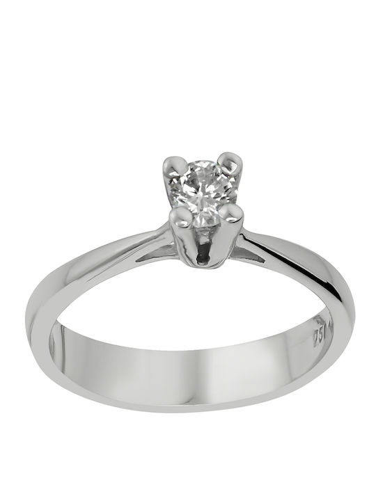 Antwnakakis Единичен камък от Бяло злато 18K с Диамант