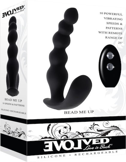 Evolved Novelties Πρωκτικός Δονητής με Δυνατότητα Ασύρματης Λειτουργίας Μαύρος