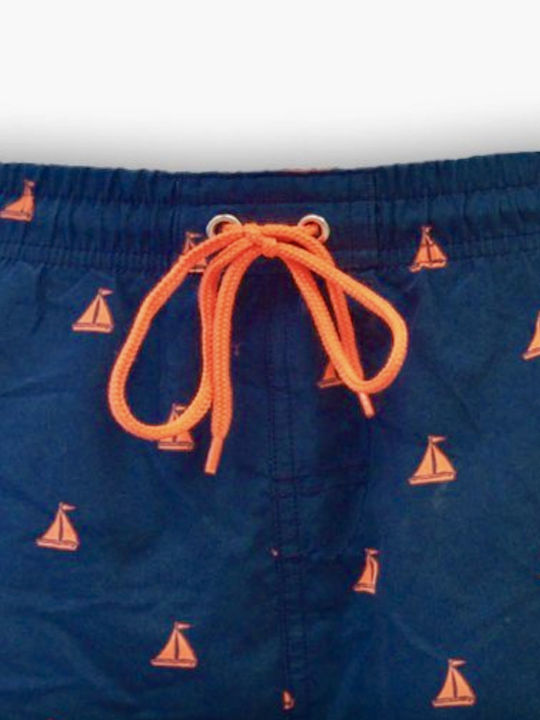 Men's Swimwear Bermuda Blue with Patterns