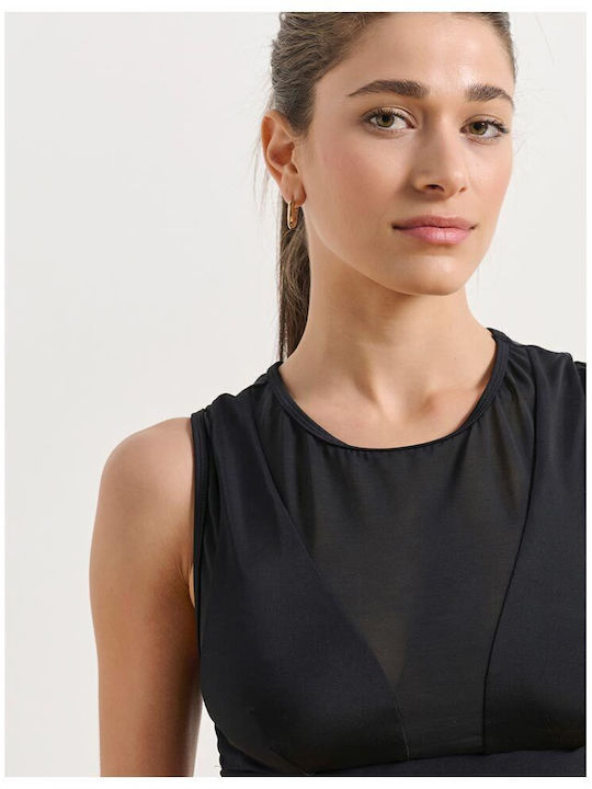 High Neck Bikini Top Μαύρο