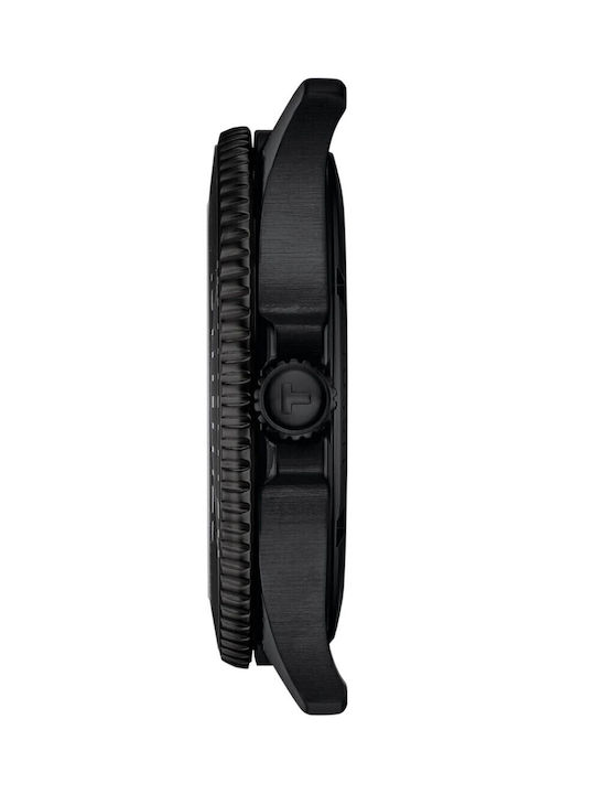 Tissot T-sport Seastar 1000 Ανδρικό Ρολόι 40mm Μπαταρίας με Μαύρο Μεταλλικό Μπρασελέ