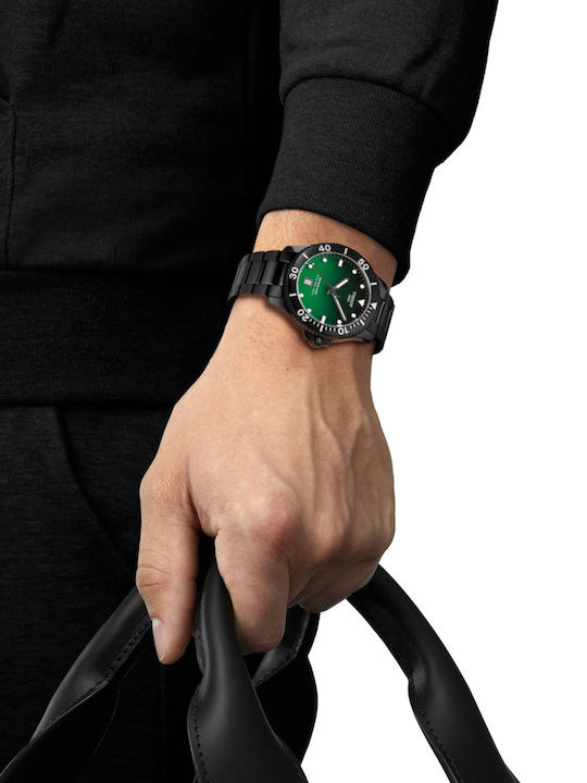 Tissot T-sport Seastar 1000 Men's Watch 40mm Battery with Black Metal Bracelet
