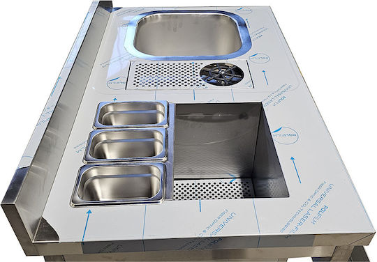 Lappas Μεταλλικό Bar Station με Διαστάσεις 100cmx60cmx85cm