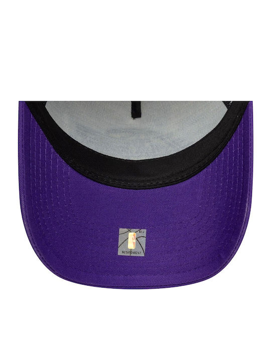 New Era Nba La Lakers Side Patch Adj Trucker Cap Purple