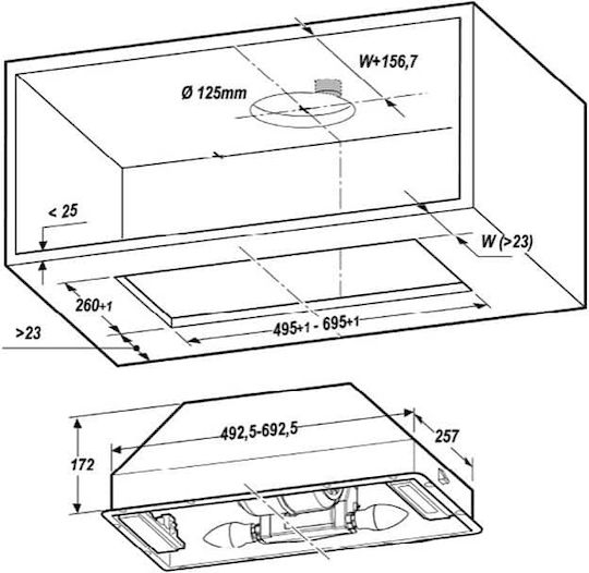 Elica CT23 C BL/A/52 Механизъм за аспирация 52см Inox