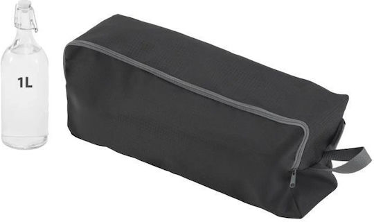 Foldable Campaign Bed Single Black 192x66x15cm