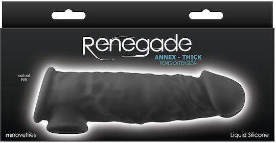 Penis Cover Ns Novelties Renegade Black 18,6 X 4,3 X 5,5 Cm
