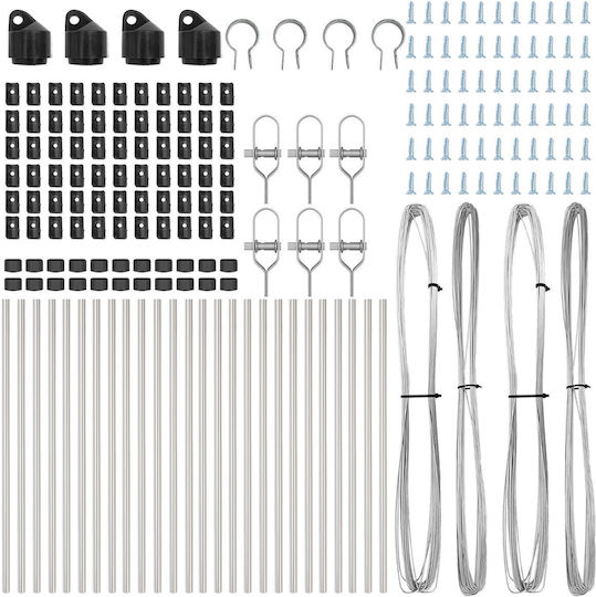 vidaXL Metal Fence Gate in Silver Color xcm