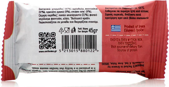 Anthema Protein Bar Μπάρα Πρωτεΐνης με Γεύση Χουρμά, Φουντούκι, Σπόρους Τσία, Κακάο 45gr