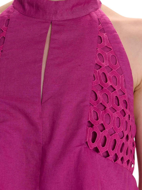 Women's Linen Shorts Raspberry