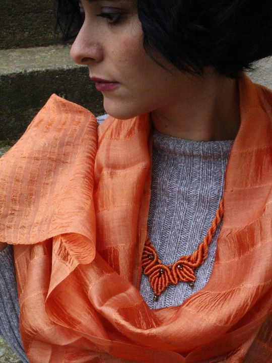 Women's Silk Scarf Orange