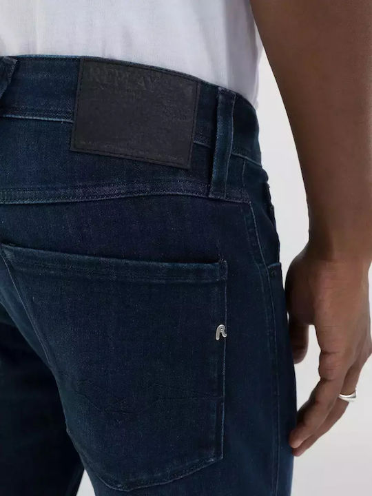 Anbass Men's Jeans Pants Elastic with Slim Fit Dark Blue