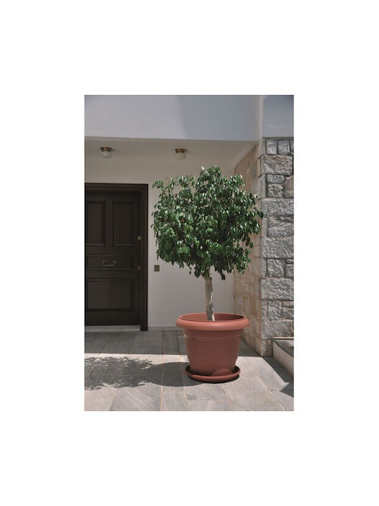 Atmosphera Festone Пластмасова Саксия За Цветя Сива 36x36x30см