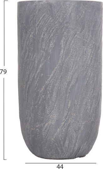 HomeMarkt Set 3 Metallische Pflanzgefäße Cement 44x79cm