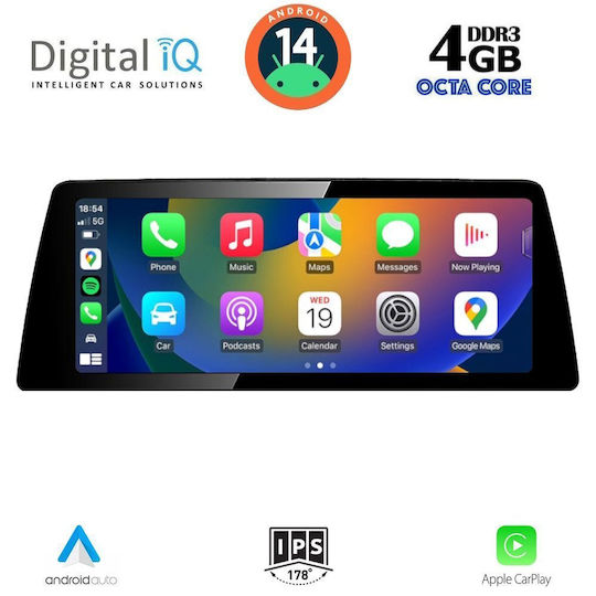 Digital IQ Car Audio System for BMW X5 (E70) / X6 (E71) 2006-2009 (Bluetooth/USB/WiFi/GPS/Apple-Carplay/Android-Auto) with Touch Screen 10.25"