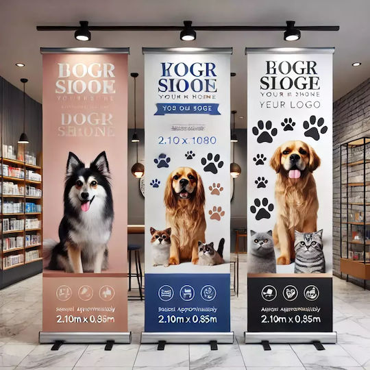 Roll Up Stand Τζάμια Dog Lover