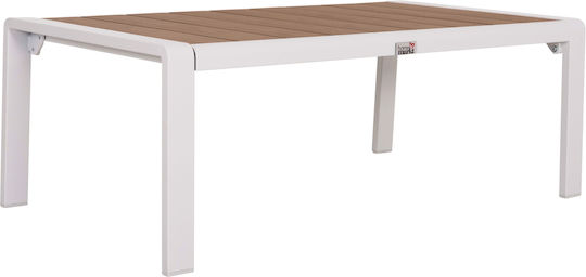 Tisch für kleine Außenbereiche Stabil Bentry White 53x65x35cm