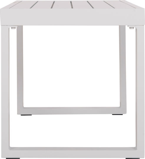 Sentry Auxiliary Outdoor Free Standing Aluminum Table White 87x43xcm