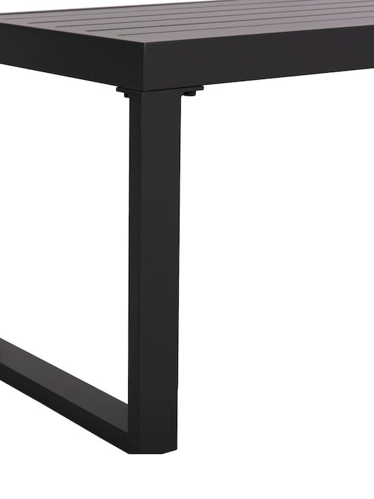 Sentry Auxiliary Outdoor Free Standing Aluminum Table Dark Grey 87x43xcm