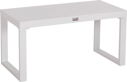 Sentry Auxiliary Outdoor Free Standing Aluminum Table White 87x43xcm