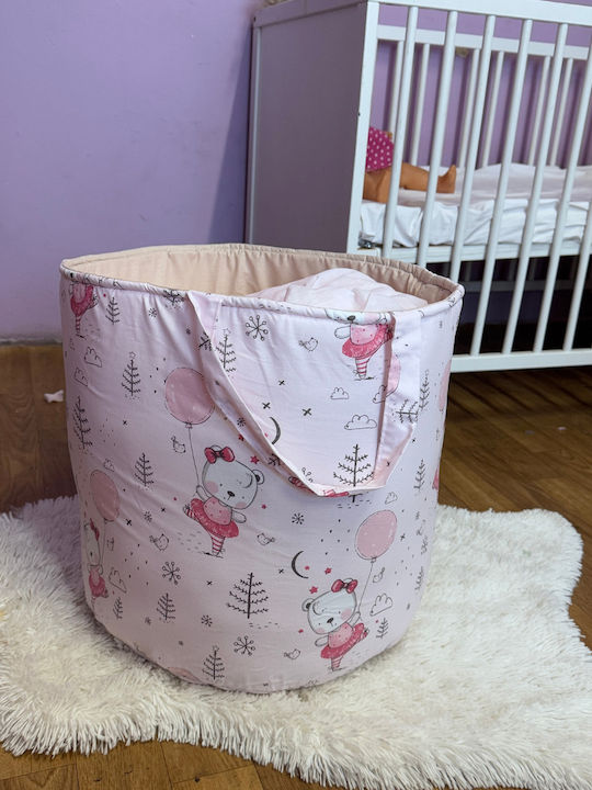 Children's Storage Basket made of Fabric Pink 1pcs