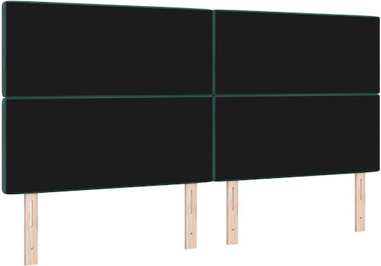 vidaXL Stoff Kopfstütze für Betten Dunkelgrünes 200cm