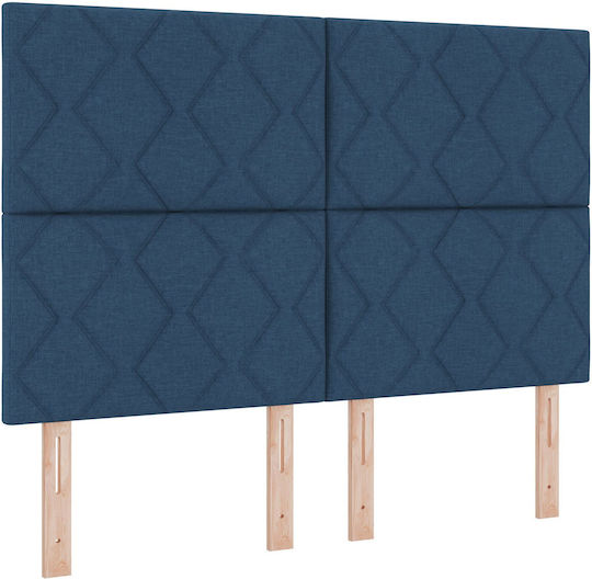 vidaXL Cap de pat din Material Textil Albastru 160cm