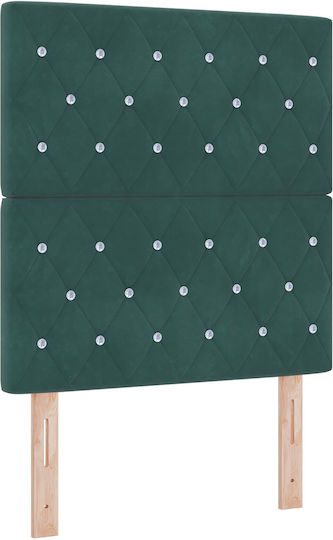 vidaXL Bed Headboard made of Fabric Dark Green 160cm