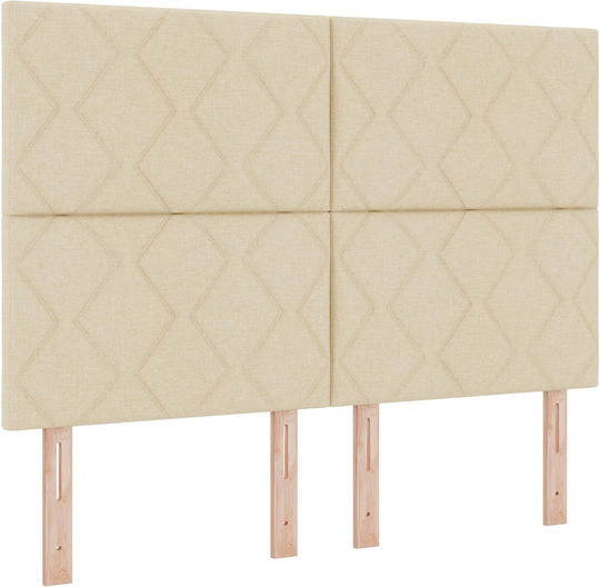 vidaXL Cap de pat din Material Textil Cremă 160cm