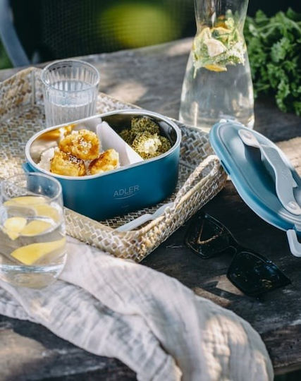 Adler Electric Lunch Box Inox Thermo Grey With Compartments 800ml