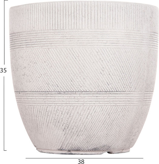 HomeMarkt Саксия Фибростъкло Сив