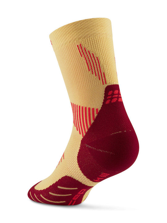 CEP Mid Cut Laufsocken Orange