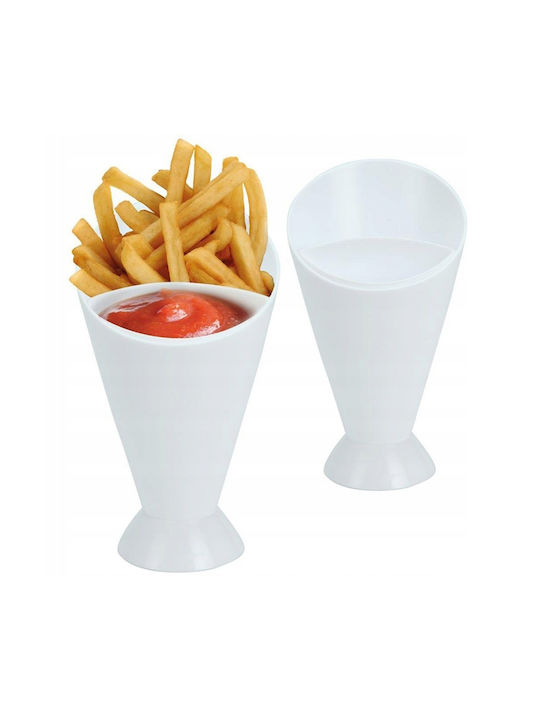 Serving Bowl Round Plastic White with Diameter 16.5cm