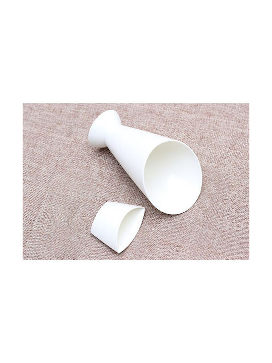Serving Bowl Round Plastic White with Diameter 16.5cm